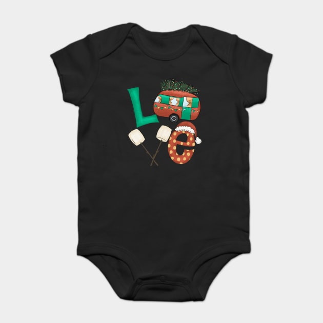 Camping Love Christmas Presents Baby Bodysuit by The WYLD Tribe